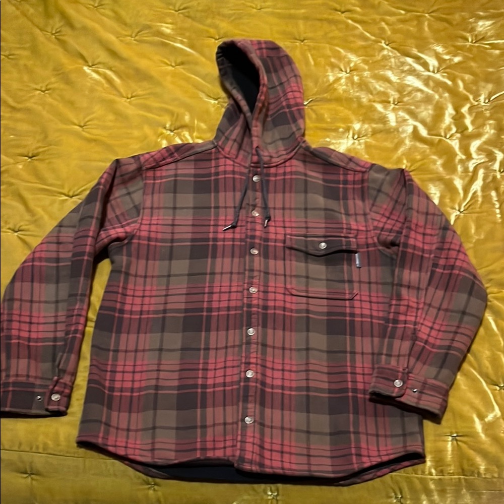 Wolverine Snap up Plaid Hooded Jacket/Hoodie